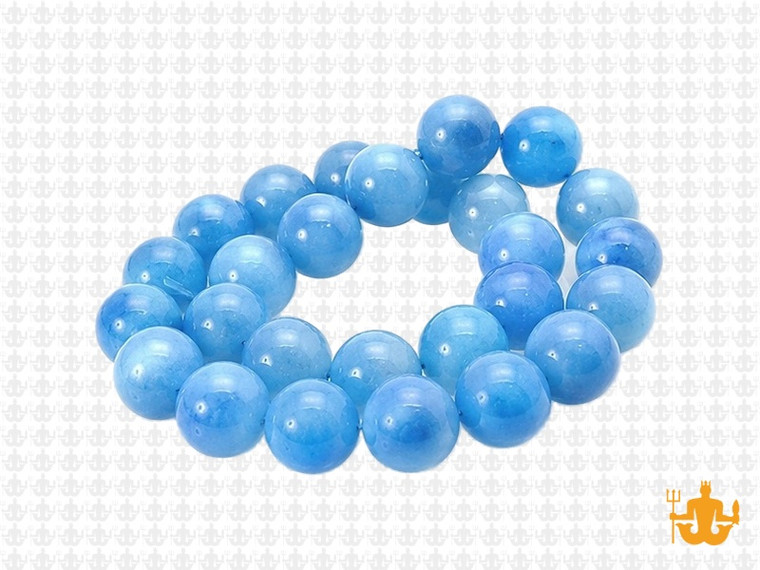 10mm Larimar Jade Round Beads 15.5" dyed [10b5i]