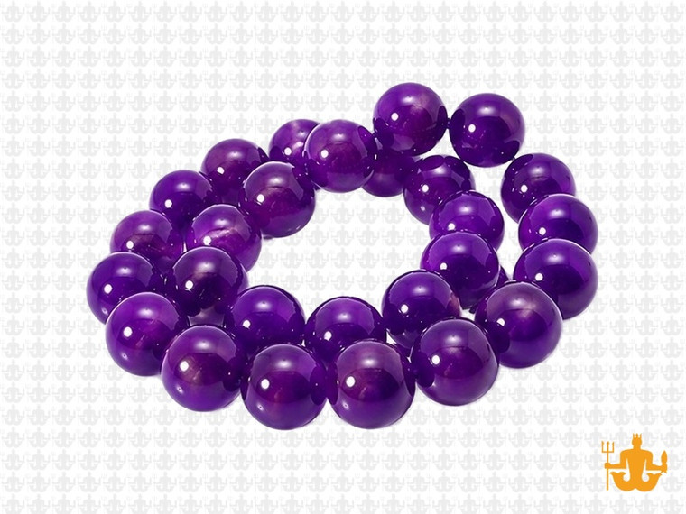 10mm Purple Jade Round Beads 15.5" dyed [10b5p]