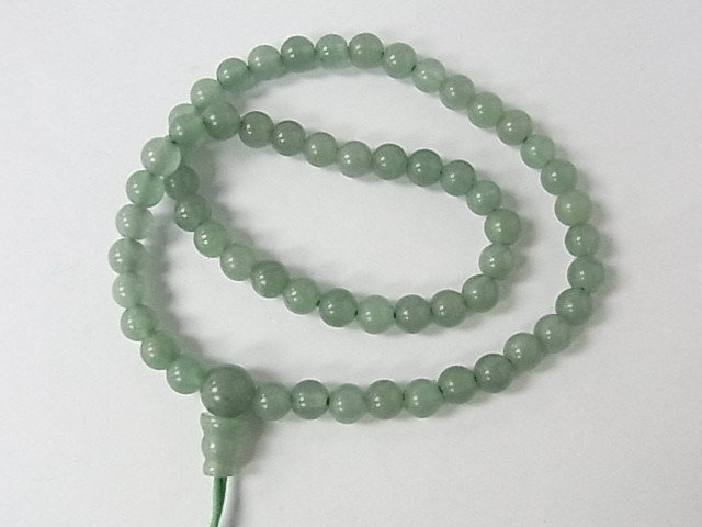 6mm Green Aventurine Elastic Power Necklace [e1505]