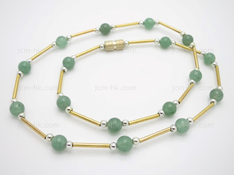 6mm Aventurine Necklace 17" [e3111]