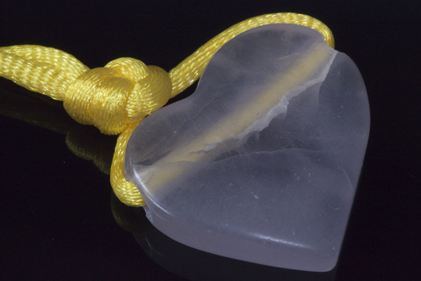 24x26mm Cape Amethyst Heart Pendant With Cord 36" [e2316]