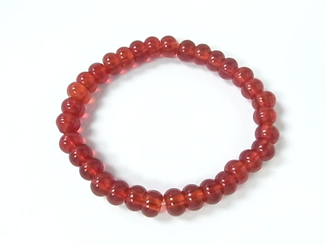 8mm Orange Quartz Abacus Elastic Bracelet synthetic [e1224]