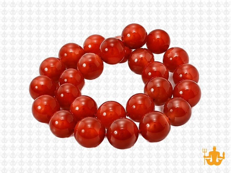10mm Red Agate Round Beads 15.5" heated [10f10]