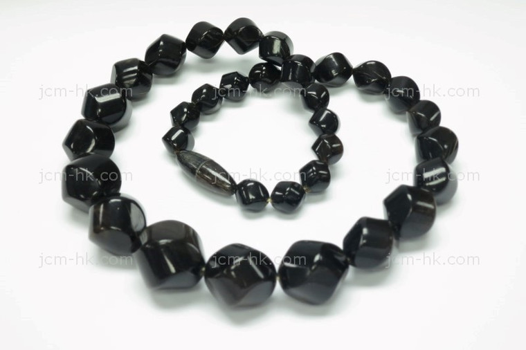 8x9mm-18x20mm Buffalo Horn Beads Necklace 18" [z7703]
