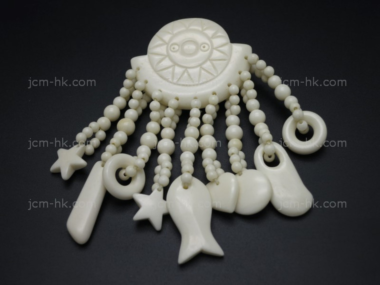 36x25mm Buffalo Bone Brooch [z8149]