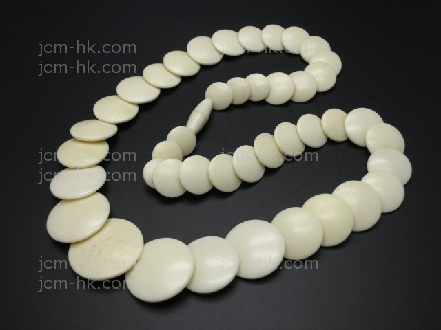 10-22mm Buffalo Bone Necklace 18" [z7881]