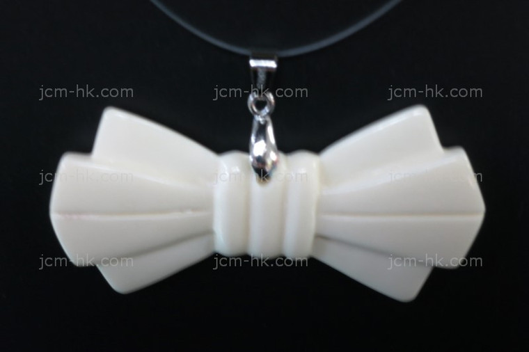 65x35mm Buffalo Bone Bow Tie Designer Bead Pendant [z7148]