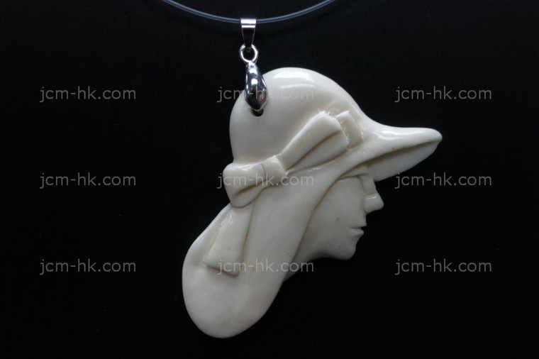 58x36mm Buffalo Bone Beauty Designer Bead Pendant [z8541]