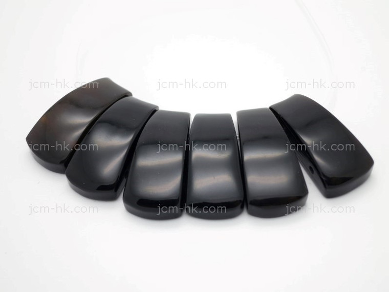 22x65mm Buffalo Horn Part Fully Drill 6pcs. [z8559]
