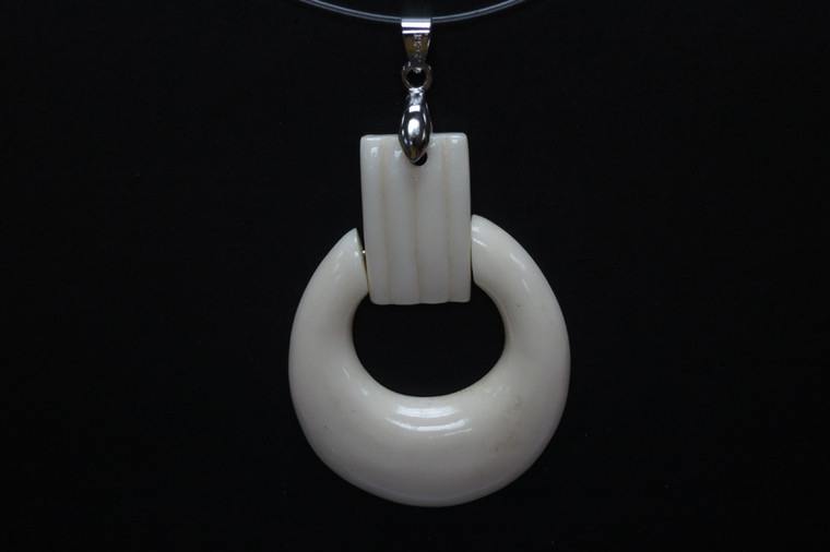 38x52mm Buffalo Bone Dangling Designer Bead Pendant [z5079]