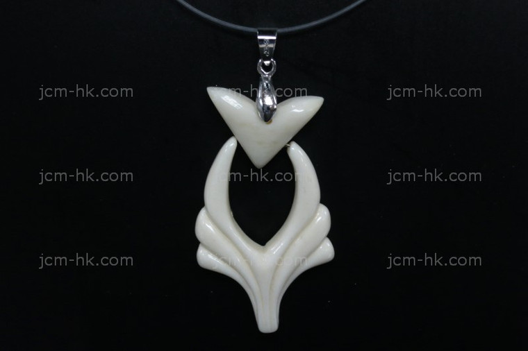 30x52mm Buffalo Bone Dangling Designer Bead Pendant [z5089]
