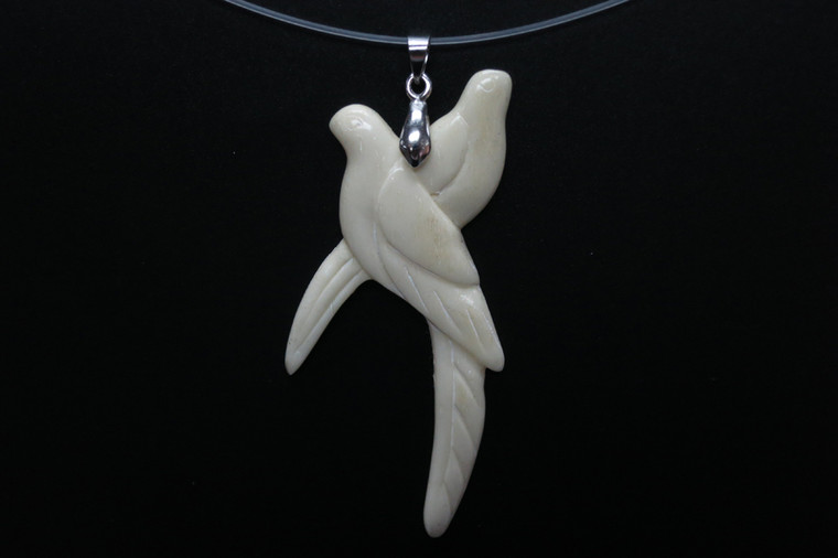 25x70mm Buffalo Bone Designer Bead Pendant [z8325]