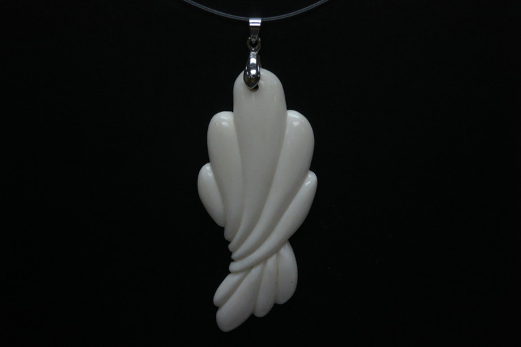 40x70mm Buffalo Bone Designer Bead Pendant [z5534]