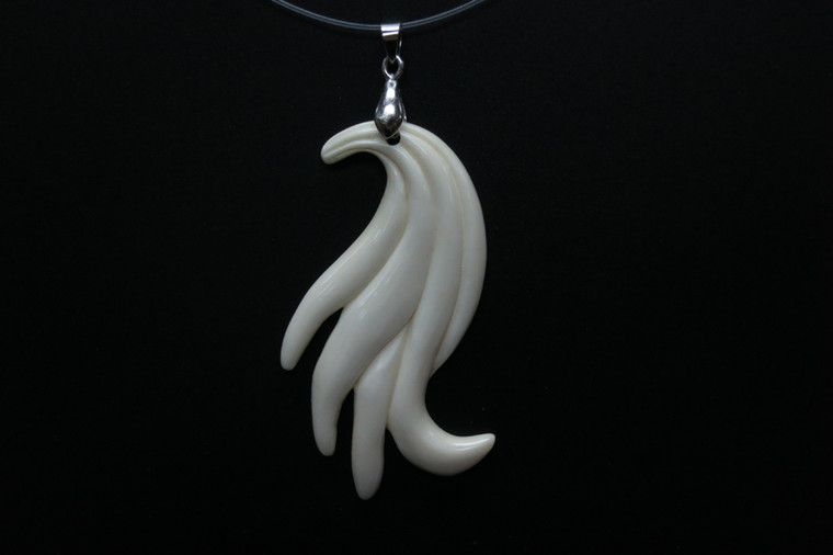 36x60mm Buffalo Bone Designer Bead Pendant [z5572]