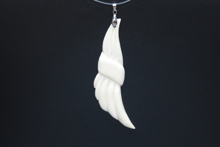35x90mm Buffalo Bone Designer Bead Pendant [z5605]