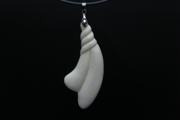 28x70mm Buffalo Bone Designer Bead Pendant [z5654]