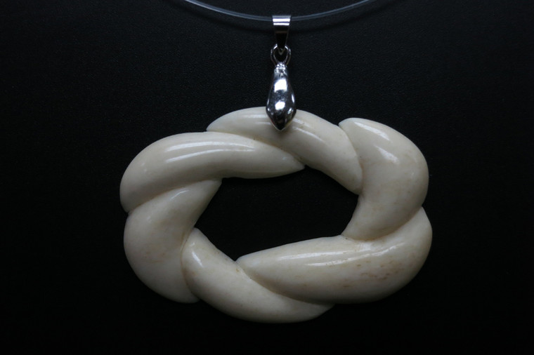 50x35mm Buffalo Bone Designer Bead Pendant [z5667]