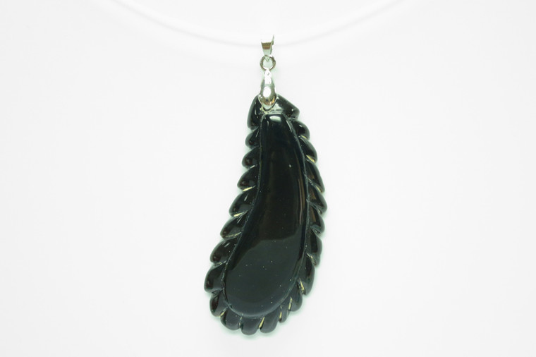 25x60mm Buffalo Horn Carved Designer Bead Pendant [z5427]