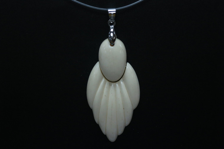 32x65mm Buffalo Bone Dangling Designer Bead Pendant [z5076]