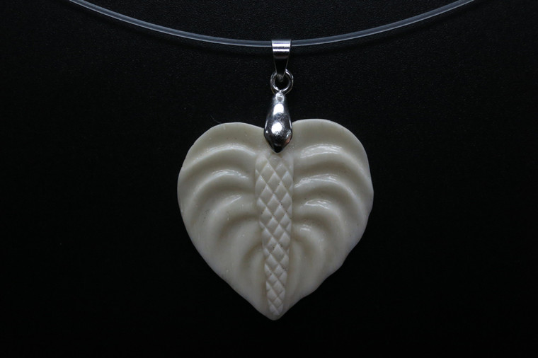 30x30mm Buffalo Bone flower Designer Bead Pendant [z5184]