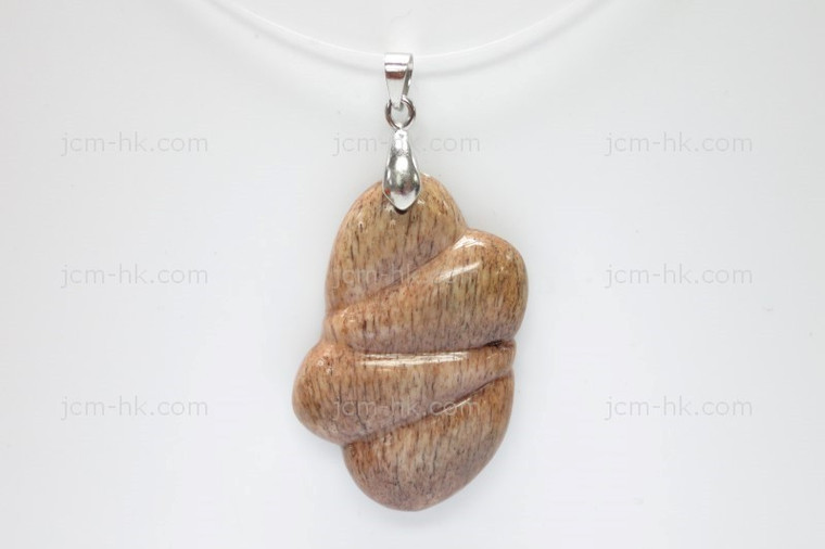 26x40mm Buffalo Bone Designer Bead Pendant, Natural Dyed [z5255]