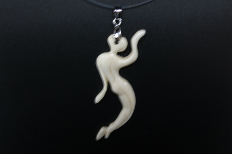 30x65mm Buffalo Bone Beauty Designer Bead Pendant [z5441]