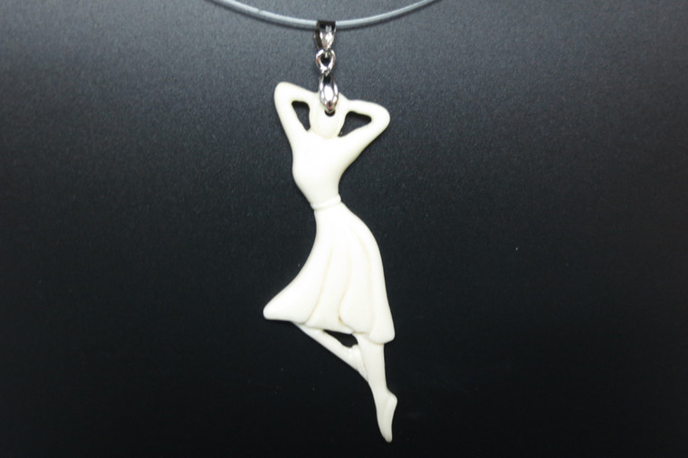30x78mm Buffalo Bone Beauty Designer Bead Pendant [z5444]