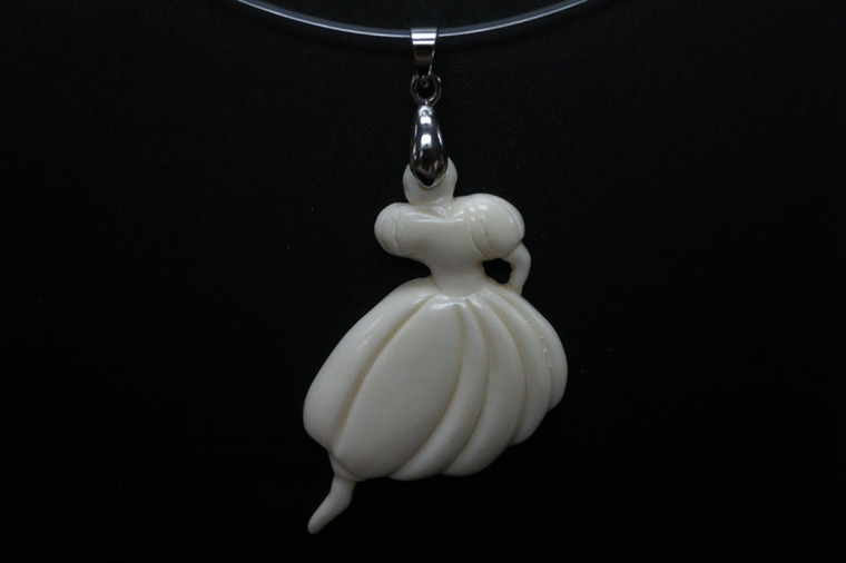 30x48mm Buffalo Bone Beauty Designer Bead Pendant [z5689]