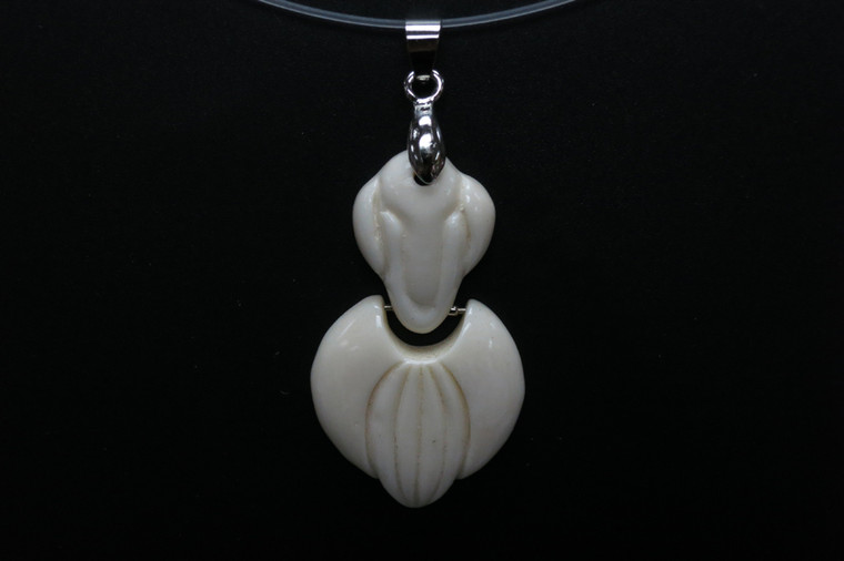25x42mm Buffalo Bone Dangling Designer Bead Pendant [z5130]
