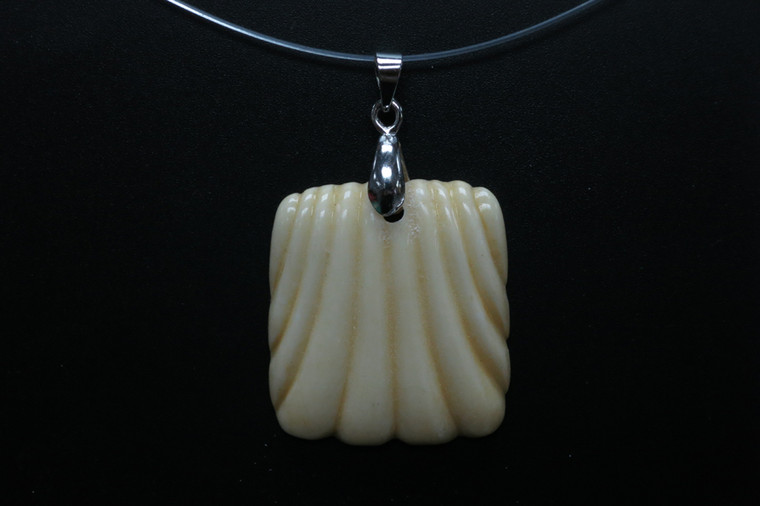 26x36mm Buffalo Bone Carved Designer Bead Pendant [z5391]