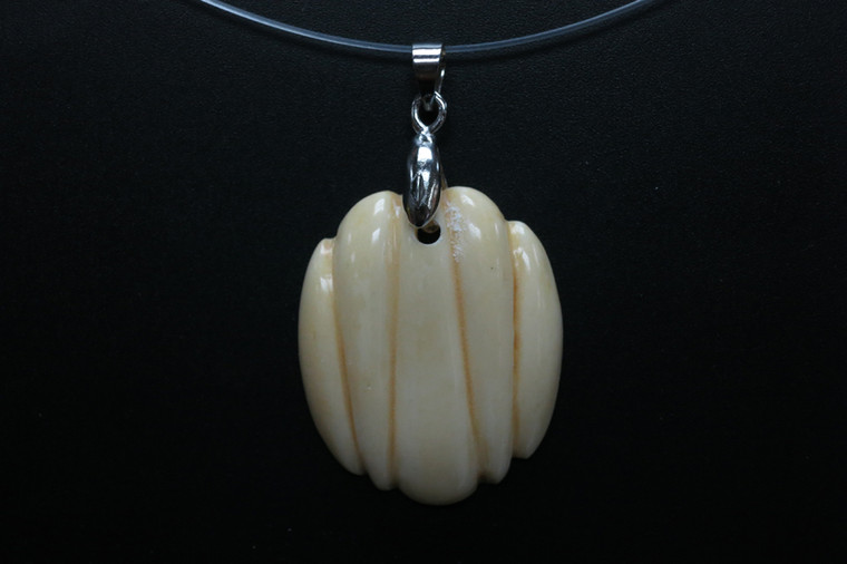 25x30mm Buffalo Bone Carved Designer Bead Pendant [z5430]