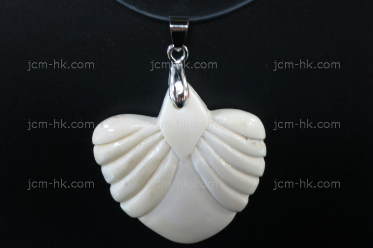 40x40mm Buffalo Bone heart Designer Bead Pendant [z7140]