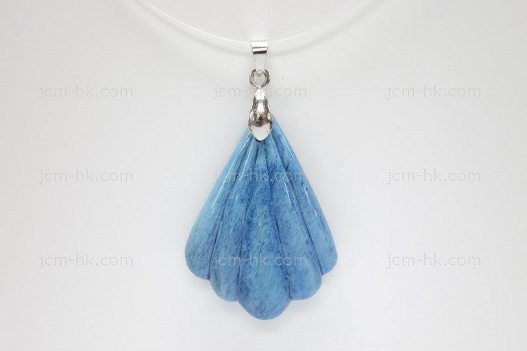 30x38mm Buffalo Bone Designer Bead Pendant, Natural Dyed [z7358]