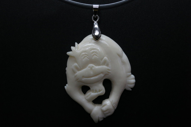 32x42mm Buffalo Bone Monkey Designer Bead Pendant [z5527]