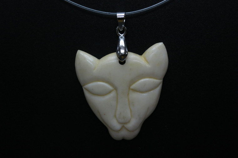 32x35mm Buffalo Bone Panther Designer Bead Pendant [z5608]