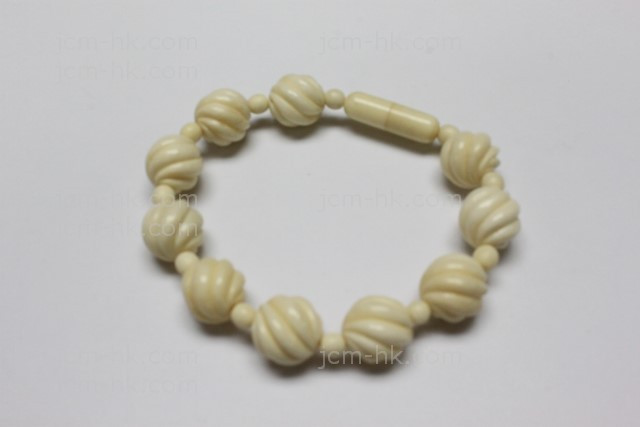 12mm Buffalo Bone Bracelet 7.5" [z7828]