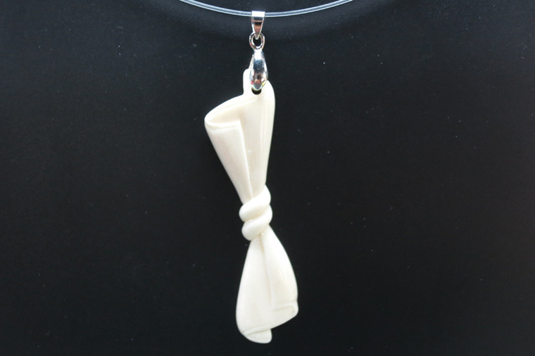 16x65mm Buffalo Bone Designer Bead Pendant [z8363]