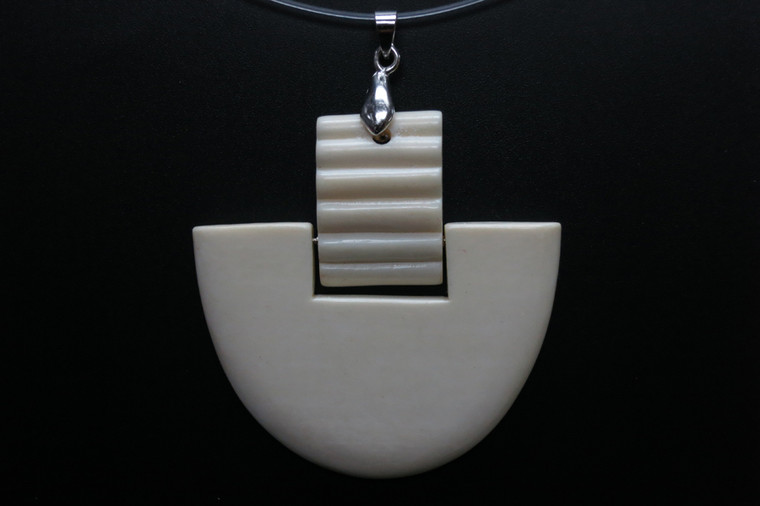 50x50mm buffalo Bone Dangling Designer Bead Pendant [z5650]