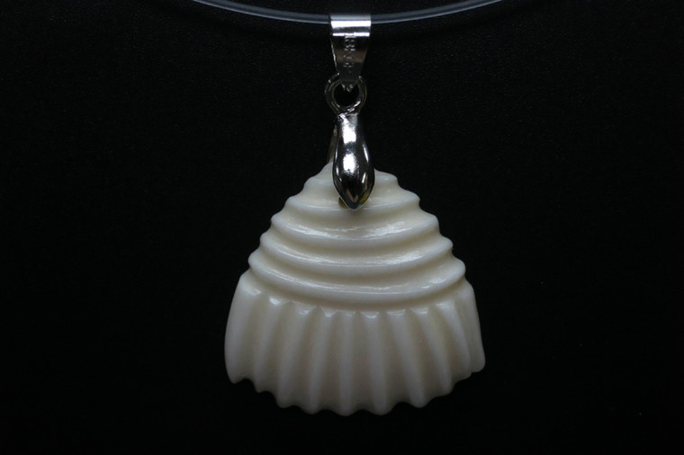 26x28mm Buffalo Bone Designer Bead Pendant [z5759]