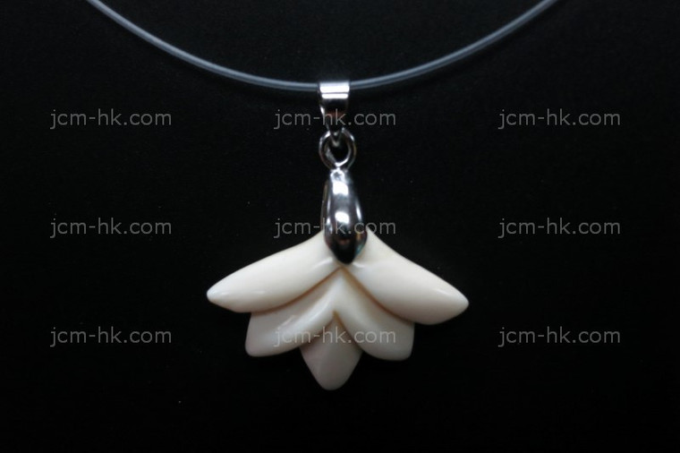 25x18mm Buffalo Bone Carved Designer Bead Pendant [z7004]