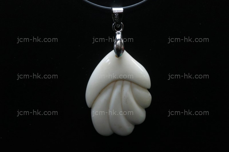 25x35mm Buffalo Bone Carved Designer Bead Pendant [z7016]