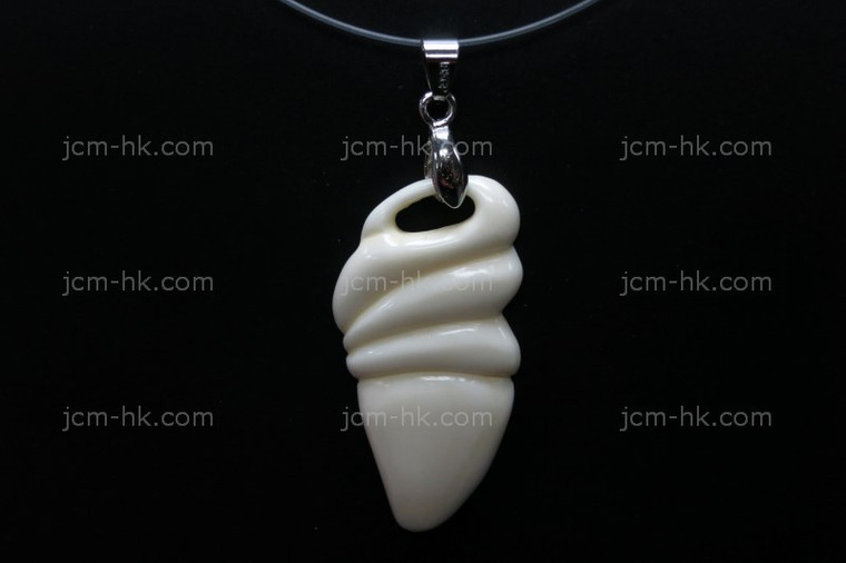 22x45mm Buffalo Bone Carved Designer Bead Pendant [z7080]