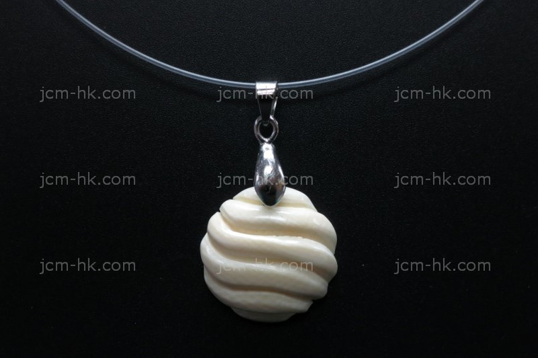 20x20mm Buffalo Bone Carved Designer Bead Pendant [z7109]