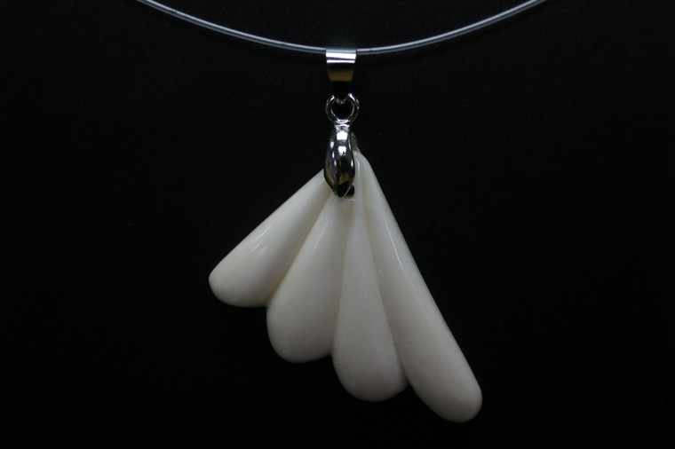 32x38mm Buffalo Bone Designer Bead Pendant [z8322]