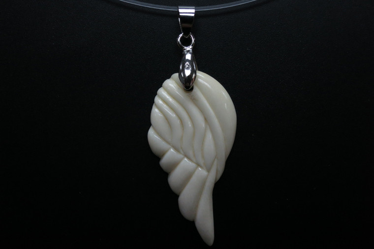 20x42mm Buffalo Bone Designer Bead Pendant [z8376]