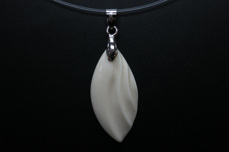 18x38mm Buffalo Bone Designer Bead Pendant [z8379]