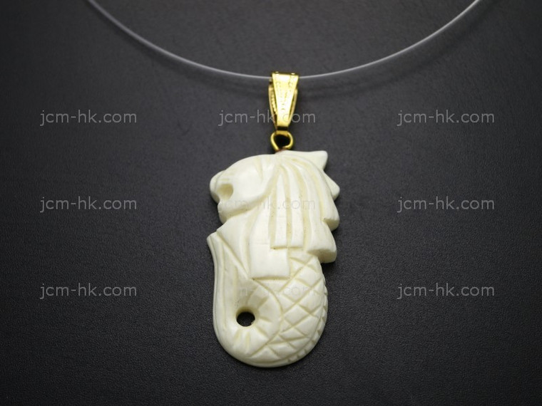 18x30mm Buffalo Bone Designer Bead Pendant [z5563]