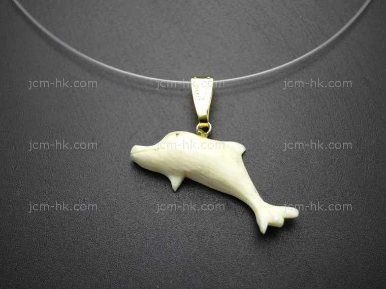 30x14mm Buffalo Bone Whale Designer Bead Pendant [z5564]