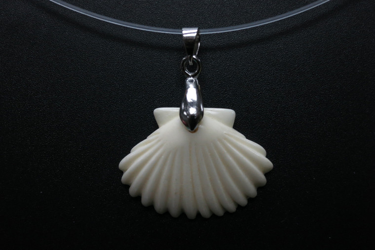 26x20mm Buffalo Bone Shell Designer Bead Pendant [z5683]
