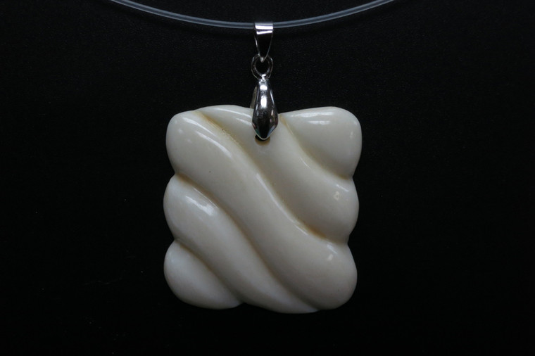 30x35mm Buffalo Bone Designer Bead Pendant [z5708]